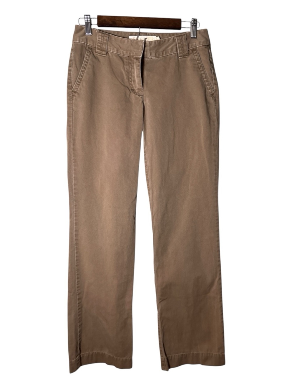 J.Crew Factory Classic Twill Chino, City Fit Women’s Tan Straight Leg 0 #y2k